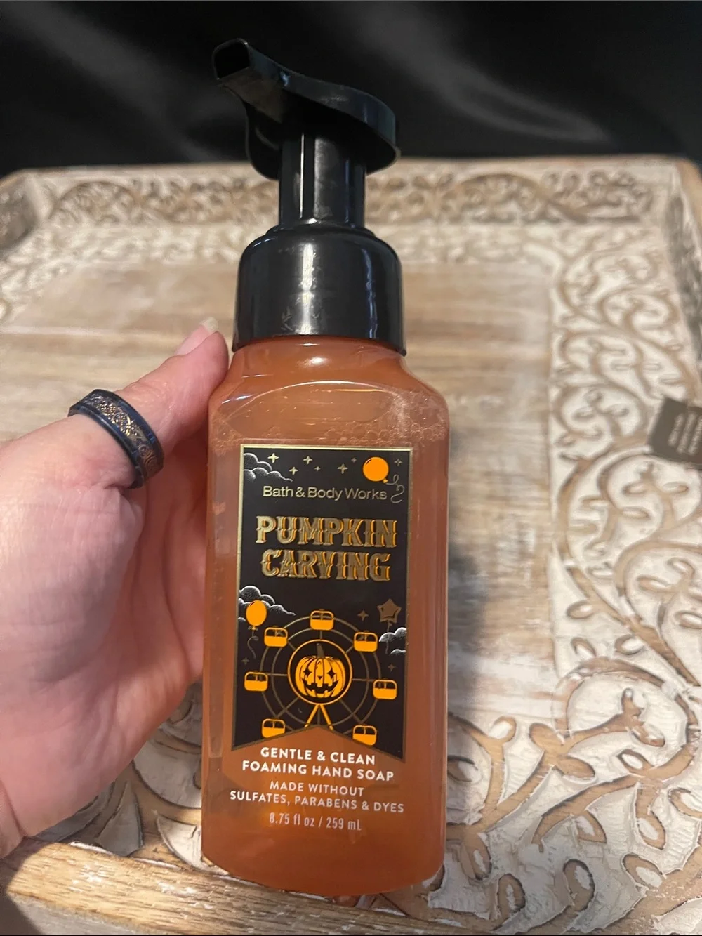 Bath & Body Works Pumpkin Carving Foaming Hand Soap - Orange & Black
